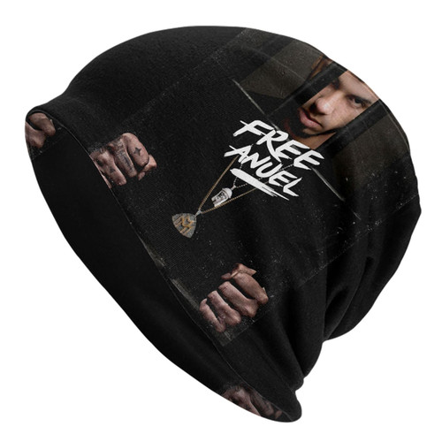 TUNLEY Anuel Rapper AA Singer Knit Hat Beanie Cap Fashion Knitted Hat for Men and Women Black TUNLEY Anuel Rapper AA Singer Knit Hat Beanie Cap Fashion Knitted Hat for Men and Women Black