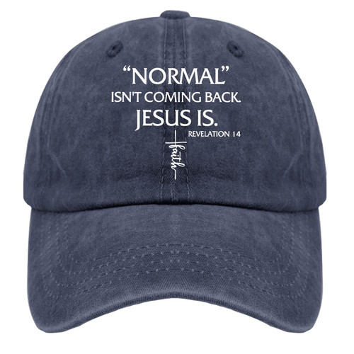 Hat Normal Isn't Coming Back Jesus is Baseball Cap for Women Vintage Hats Adjustable
