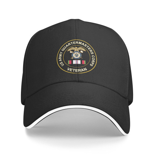 US Army QUARTERMASTERS Corps Veteran Unisex Classic Baseball Cap Sandwich Cap Plain Dad Cap Adjustable Casquette Hat