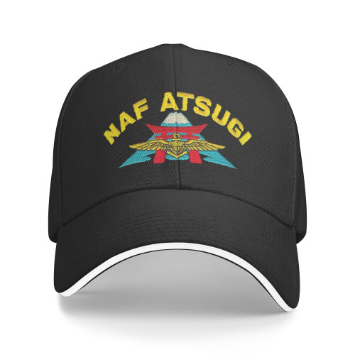 NAF Atsugi Unisex Classic Baseball Cap Sandwich Cap Plain Dad Cap Adjustable Casquette Hat Black NAF Atsugi Unisex Classic Baseball Cap Sandwich Cap Plain Dad Cap Adjustable Casquette Hat Black