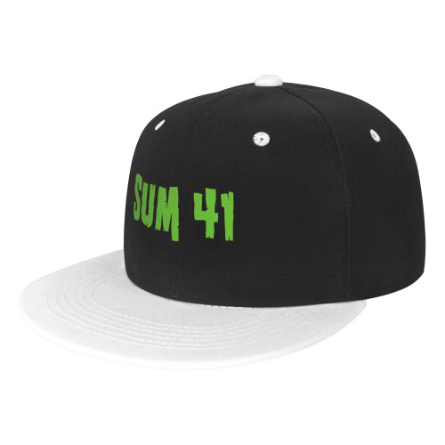 PTSBTDY Sum Rock 41 Band Unisex Hip Hop Baseball Cap Flat Bill Visor Hat Adjustable Snapback Trucker Hats for Men Women White