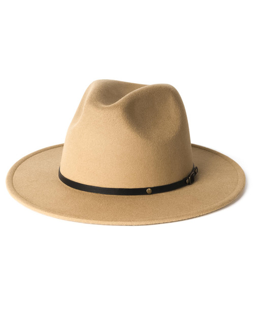 Zylioo Vintage Fedora Hat for Men,Womens Felt Hats with Belt Buckle,Adjustable Wide Brim Warm Panama Hat