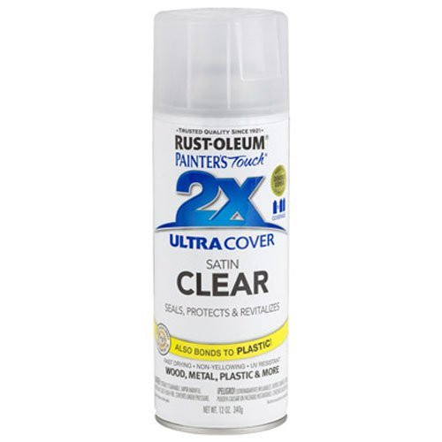 Rust-Oleum 249845 Painter's Touch Multi Purpose Spray Paint, 12-Ounce, Satin Clear