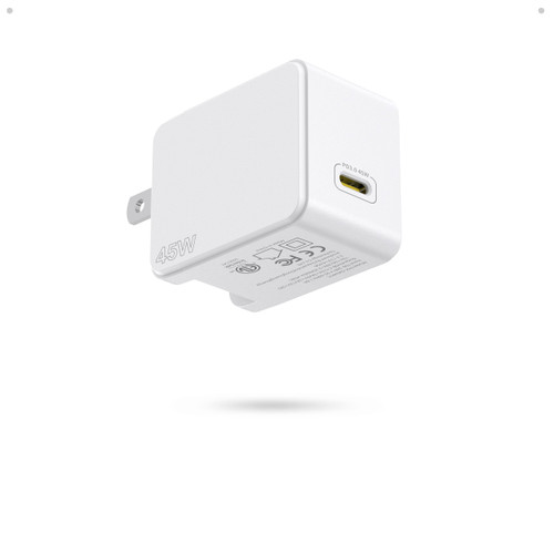 YooCas 45W USB C Wall Charger, GaN USB C Charger Block, PD3.0 Super Fast Charger for Samsung,iPhone 15/14/13, iPad Pro, Pixel 7/6, Power Adapter Laptop MacBook Pro/Air Charger-White