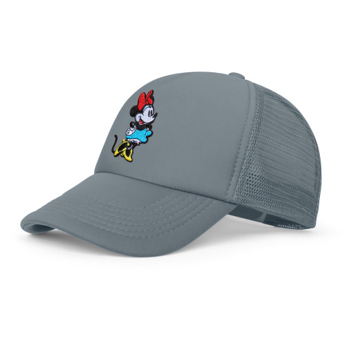 Disney Women's Standard Adult Trucker Hat, Minnie Mouse Mesh Snapback Baseball Cap, Grey, ONE Size