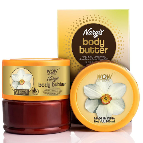 WOW Skin Science Shea Body Butter Nargis, Pure Shea Butter for Skin, Body Butters Dry Skin Lotion, Stretch Mark Cream, Hand Lotion for Women, Shea Butter Body Butter Moisturizer Oil (200ml) WOW Skin Science Shea Body Butter Nargis, Pure Shea Butter for Skin, Body Butters Dry Skin Lotion, Stretch Mark Cream, Hand Lotion for Women, Shea Butter Body Butter Moisturizer Oil (200ml)