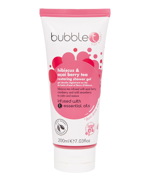 Bubble T Bath & Body - Shower Gel in Hibiscus & Acai Berry Tea - 200ml by Bubble T