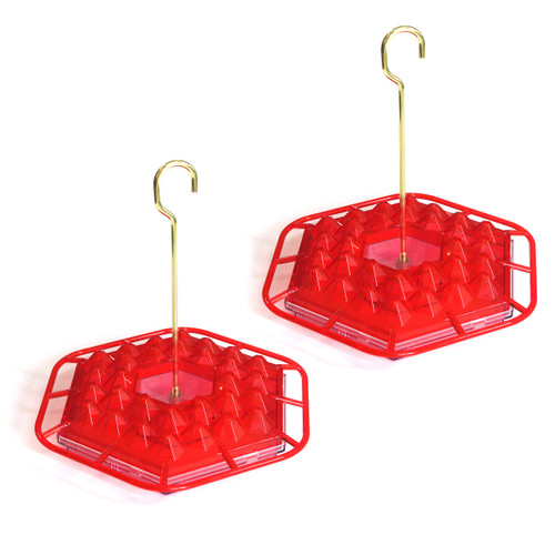 Hummingbird Feeders for Outdoors Hanging, Humming Birds Feeders Outside,Plastic Saucer Feeder and 30 Feeding Ports,Easy Clean and Fill - 2Pack Hummingbird Feeders for Outdoors Hanging, Humming Birds Feeders Outside,Plastic Saucer Feeder and 30 Feeding Ports,Easy Clean and Fill - 2Pack