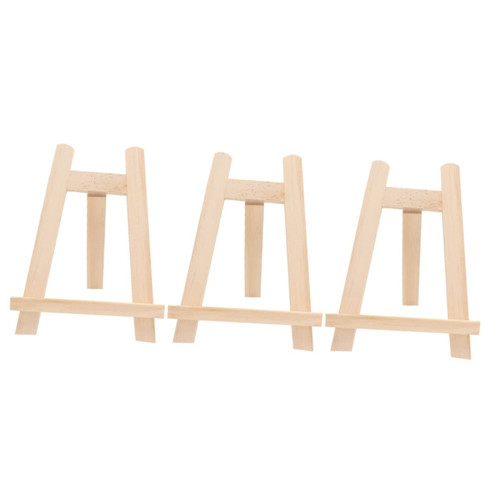 LIFKOME 3 Pcs A Frame Easel Desk Easel Stand Easels for Kids Small Wooden Easels Wood Easel Stands Kids Easels Desktop Easel Photo Painting Triangle Easel Brochure Bamboo Office Flat