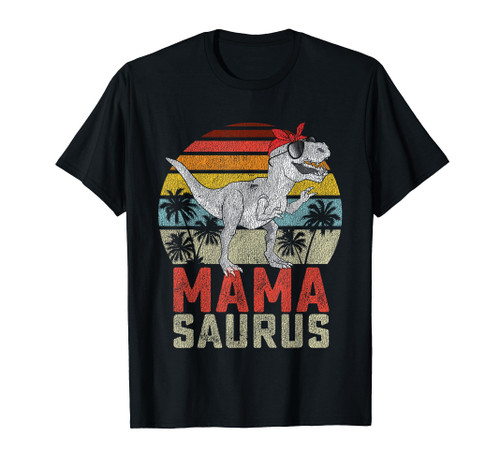 Mamasaurus T Rex Dinosaur Mama Saurus Family Matching Women T-Shirt