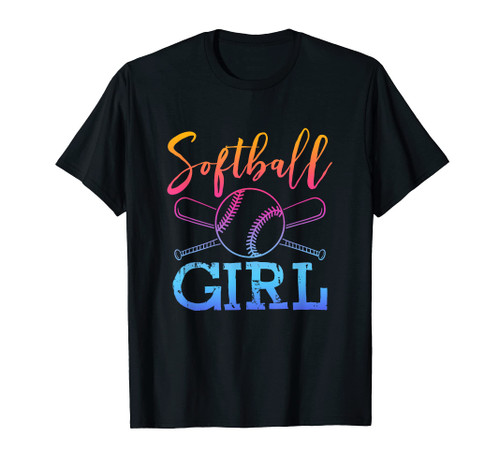 Softball Shirt Girls Softball Player Softball Girl T-Shirt