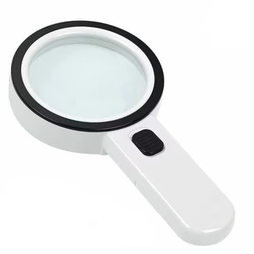 Optical Magnifier,30X Handheld Large Illuminated Magnifiers, Reading Magnifying Glass with for Seniors Read, Coins, Stamps, Map, Inspection, Macular Degeneration Optical Magnifier,30X Handheld Large Illuminated Magnifiers, Reading Magnifying Glass with for Seniors Read, Coins, Stamps, Map, Inspection, Macular Degeneration
