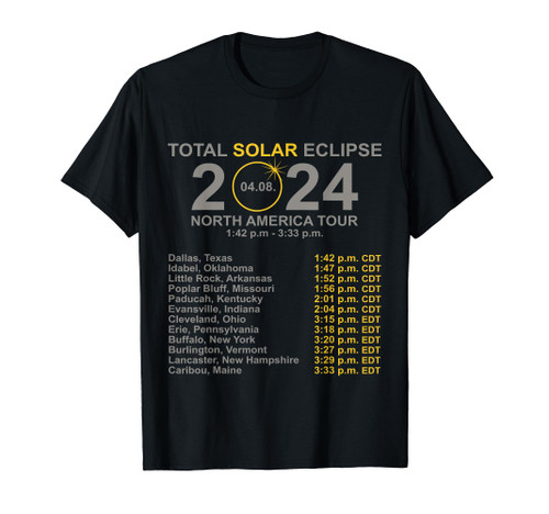 2024 Total Solar Eclipse April 8 Path Of The Eclipse T-Shirt