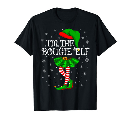 Family Matching Women Girls I'm The Bougie Elf Christmas T-Shirt