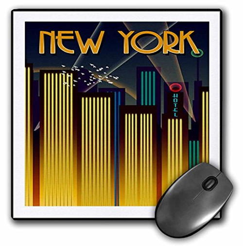 3dRose LLC 8 x 8 x 0.25 Inches Art Deco New York Poster Mouse Pad (mp_60474_1) 3dRose LLC 8 x 8 x 0.25 Inches Art Deco New York Poster Mouse Pad (mp_60474_1)