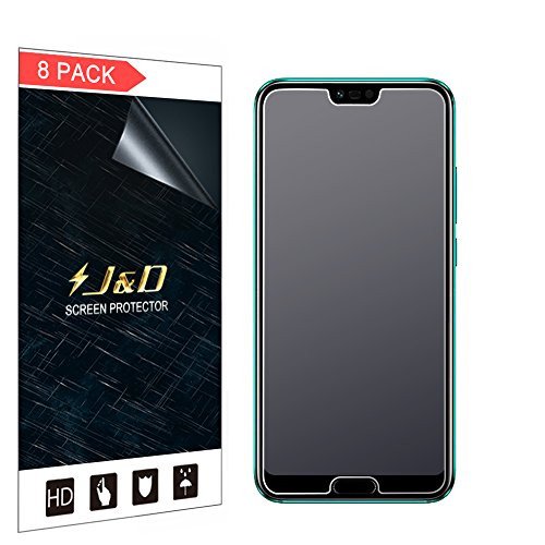 J&D Compatible for 8-Pack Huawei Honor 10 Screen Protector, [Anti-Glare] [Not Full Coverage] Matte Film Shield Screen Protector for Huawei Honor 10 Matte Screen Protector - [Not for Honor 10 Lite]