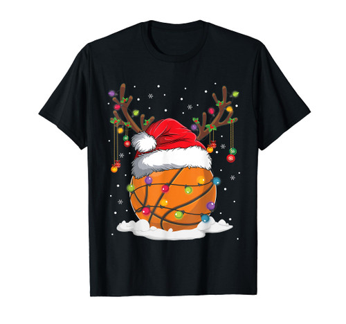 Christmas Basketball Reindeer Funny Santa Hat Xmas Kids Gift T-Shirt Christmas Basketball Reindeer Funny Santa Hat Xmas Kids Gift T-Shirt