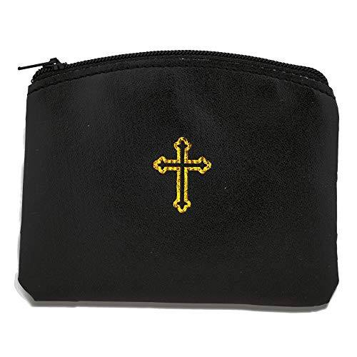 Venerare Beautiful Catholic Rosary Case (1, Black)