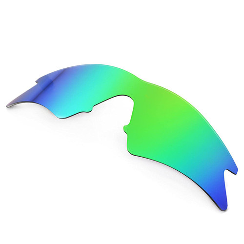 Walleva Replacement Lenses for Oakley M Frame Sweep Sunglasses - Multiple Options Available (Emerald Mirror Coated - Polarized)
