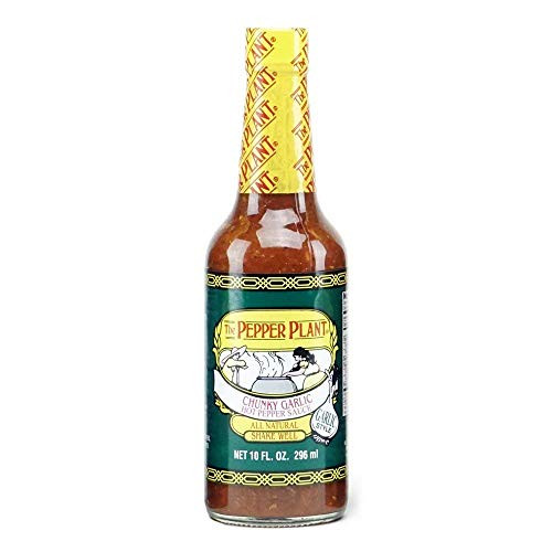 PEPPER PLANT Chunky Garlic Hot Pepper Sauce, 10 OZ