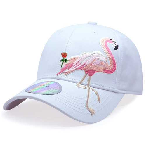 tilgomedal Snapback Hats for Woman Flamingo Embroidery Adjustable Unisex White Baseball Caps Rose Pin tilgomedal Snapback Hats for Woman Flamingo Embroidery Adjustable Unisex White Baseball Caps Rose Pin