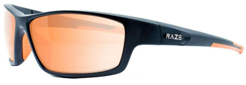 Raze Eyewear Z-COAST Sport Sunglasses Sun Unbreakable Floats (Black HD/Orange)