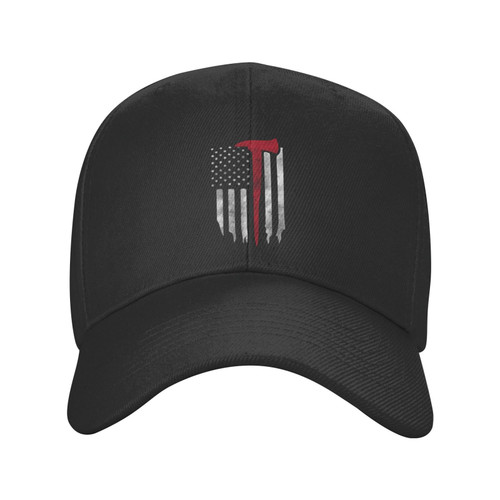 Classic Low Profile Baseball Cap Thin-Red-Line-Firefighter-Flag Unisex Golf Dad Trucker Hat
