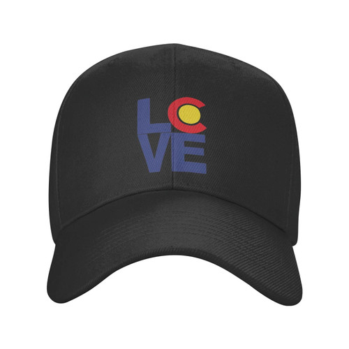 Classic Low Profile Baseball Cap Love-Colorado Unisex Golf Dad Trucker Hat Black