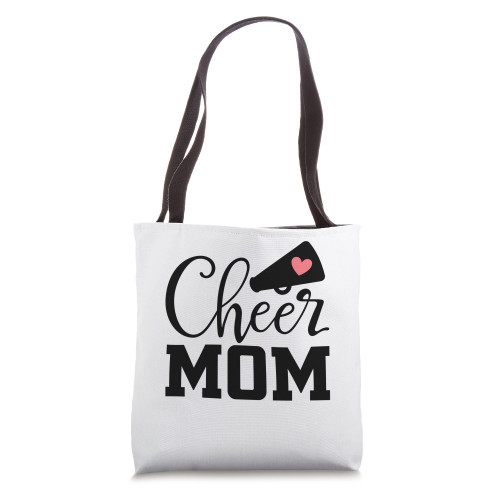Cheer Mom Cheerleader Megaphone with Heart Tote Bag Cheer Mom Cheerleader Megaphone with Heart Tote Bag