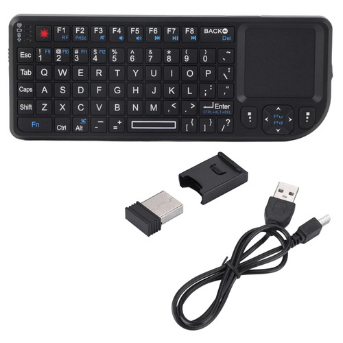 Joyzan 2.4GHz Wireless Touchpad Keyboard, Mini Handheld Remote Keyboard USB Portable Rechargeable Ultra Thin Keyboard for PS3/4, Xbox 360