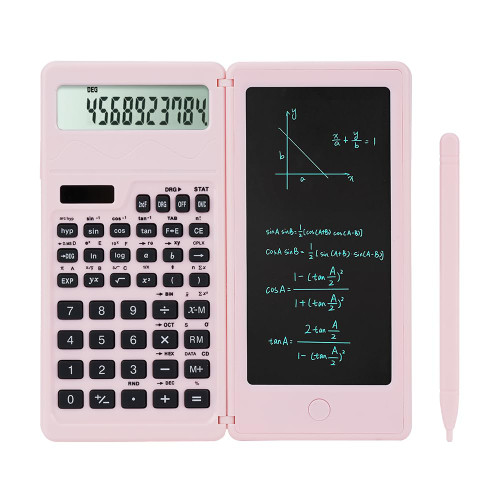 Scientific Calculators for high-School, 10 Digits Digital with Erasable Writing Board Math Calculator for Middle School & College (Pink) Scientific Calculators for high-School, 10 Digits Digital with Erasable Writing Board Math Calculator for Middle School & College (Pink)