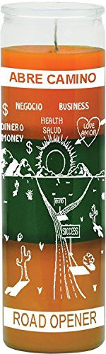 INDIO Products Road Opener Orange/Green/Gold Candle - Silkscreen 3 Color 7 Day (1PACK)