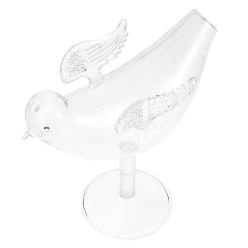 Luxshiny Bird Cocktail Glass Bird Design Wine Cup Glasses Cocktail Cup Elegant Champagne Glasses Novelty Drinking Glass Goblets Bird Martini Glasses Flower Vase for Home Bar Restaurant