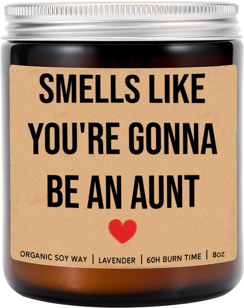 Smells Like You're Gonna Be an Aunt Candle - Pregnancy Announcement Candle- Promoted Aunt Candle- Baby Announcement Candle- Best Friend- Sister Becomes Aunt- Lavender Scented Candles - Soy Wax Candle Smells Like You're Gonna Be an Aunt Candle - Pregnancy Announcement Candle- Promoted Aunt Candle- Baby Announcement Candle- Best Friend- Sister Becomes Aunt- Lavender Scented Candles - Soy Wax Candle