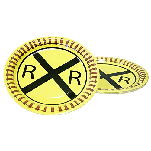 Railroad 9" Round Party Plates (8 Pack) Railroad/Train Party Collection by Havercamp