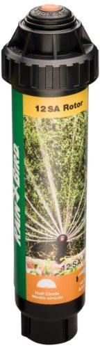 Rain Bird 12SAH High-Efficiency Mini Rotary Pop-Up Spray, 180 Half Circle Pattern, 13' - 18' Spray Distance, 4" Pop-up Height