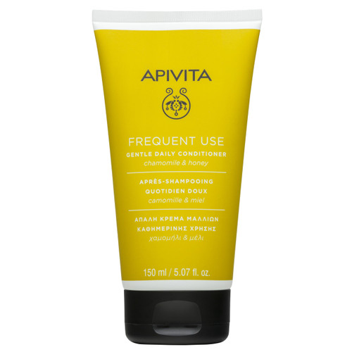 APIVITA Gentle Daily Hair Conditioner for Men & Women - Hydrates and Boosts Softness & Elasticity While Preventing Breakage and Split Ends, 5.07 Fl oz