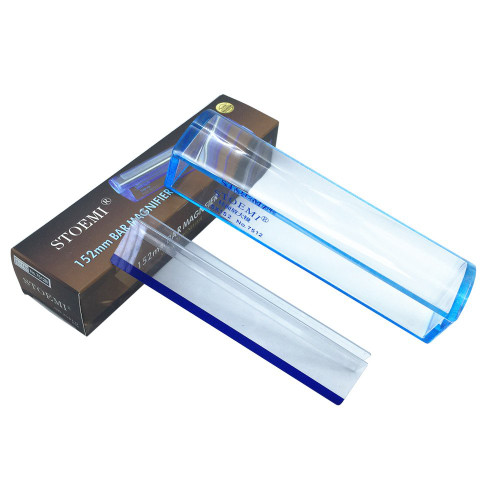 6 inch 5X Blue Raised Domed Bar Magnifier with Reading Tracking Line Optical Tool Bar Magnifying Glass