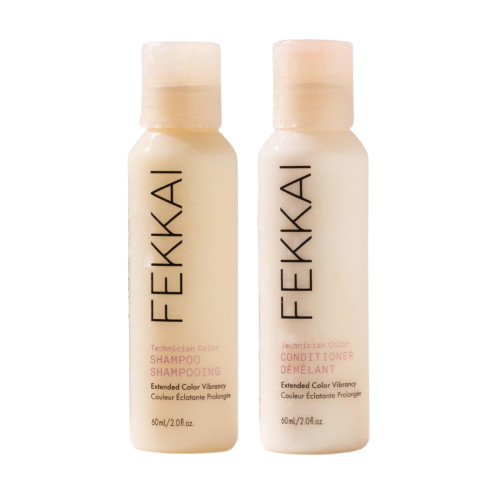 FEKKAI Technician Color Shampoo + Conditioner - 2 oz Bottle of Each (Travel Size) - Extends Vibrancy of Color-Treated Hair - Salon Grade, EWG Compliant, Vegan & Cruelty Free FEKKAI Technician Color Shampoo + Conditioner - 2 oz Bottle of Each (Travel Size) - Extends Vibrancy of Color-Treated Hair - Salon Grade, EWG Compliant, Vegan & Cruelty Free