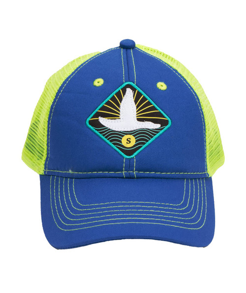Southern Marsh Trucker Hat Flying Duck in Royal Blue
