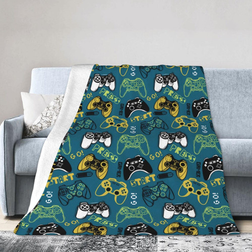 Boys Throw Blanket,Gamer Blanket Teenage Boys Gifts Ideas for Bedroom Decor Kids Teens Blanket Super Soft Fleece for Couch 40x30 Inches