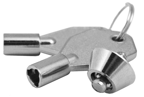 FJM Security 0601 High Security Computer Case Lock with Chrome Finish, Keyed Alike
