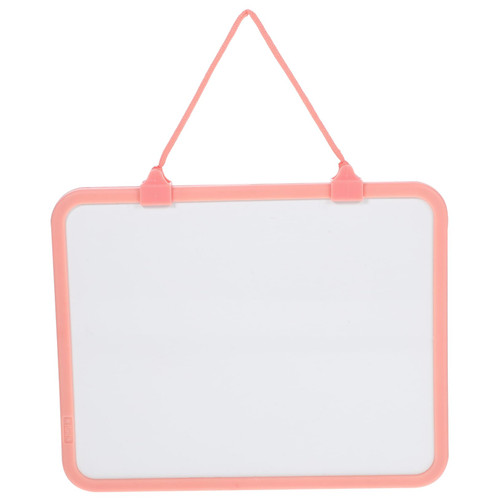 TEHAUX Hanging Whiteboard Dry Erase Whiteboard Dry Erase Board for Kids Black Dry Erase Board White Board Black Lanyard Dry Erase Message Board Wipe The Board Small Plastic Student