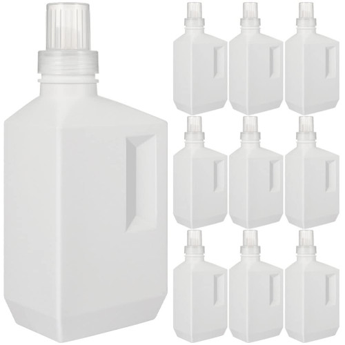 5pcs Laundry Dispenser Empty Liquid Bottle Plastic Refillable Lotions Bottle for Soap Fabric Softener Body Wash Shampoo Hand Soap 400ml