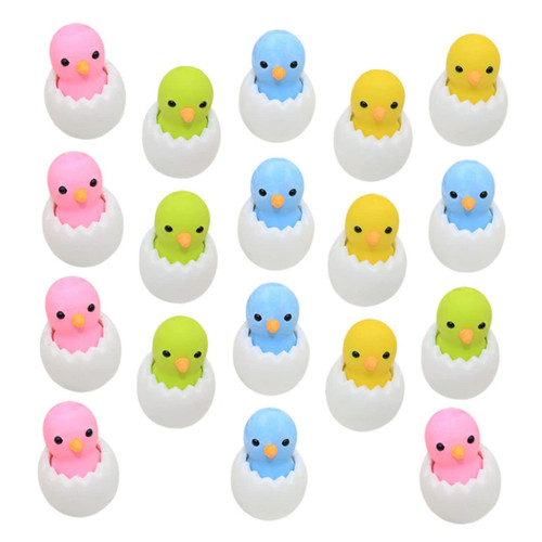 GATHINESS 18pcs Animal Eraser Kids Pencil Erasers Kids Prizes School Erasers Kids Rubbers Egg Erasers Tiny Erasers Cute Erasers Little Erasers Novelty Erasers Student Plastic Portable Filler