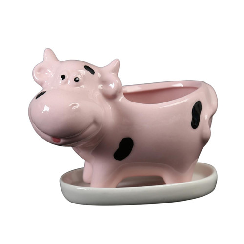 OFFSCH 1pc Cow Cactus Planter Succulent Vase Ceramic Cactus Planter Pot for Plants Indoor Cactus Container Holder Animal Succulent Plant Pot Ceramic Pots Animal Vase Succulents Ceramics