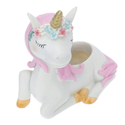 Yardenfun 1pc Unicorn Flower Pot Flower Pots Indoor Outdoor Pots Plants Decor Succulent Vase Indoor Planter Ceramics Flower Planter Flowerpot Decor Mini Succulent Flower Pot Resin Flowerpot