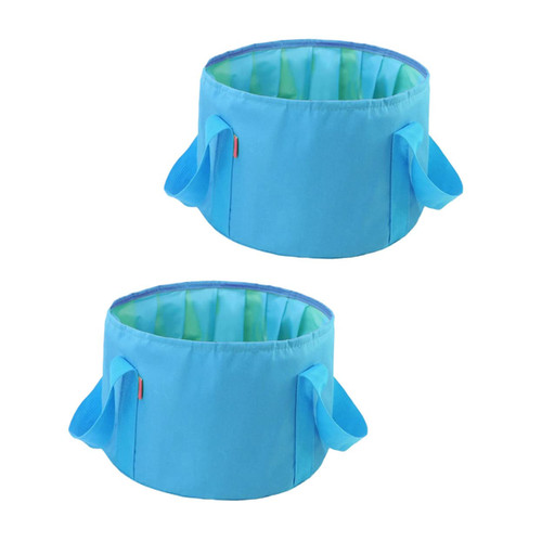 BESPORTBLE 2pcs Basin Tub Portable Water Bucket Dipper Feet Soaking Tub Collapsible Water Bucket Collapsible Foot Bath Tub Foot Soak Basin Collapsible Outdoor Travel Water Container Folding