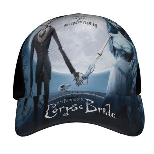 Corpse Bride Movie Baseball Cap Unisex Fashion Sun Hat Outdoor Sports Ball Chapeau Black