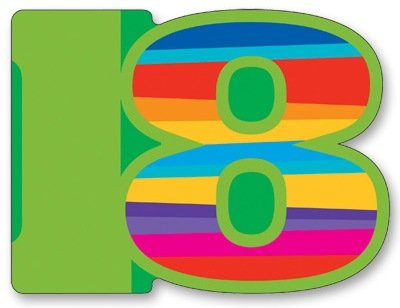 Birthday Stripes 18th Birthday Postcard Invitations 8 Per Pack